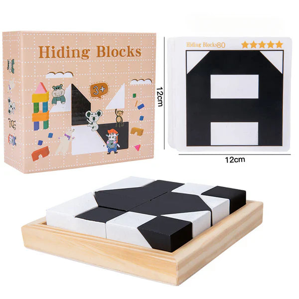 Casse-Tête Logique Bicolore Format Poche pour Enfants et Adultes
