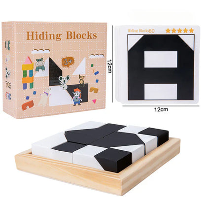 Casse-Tête Logique Bicolore Format Poche pour Enfants et Adultes