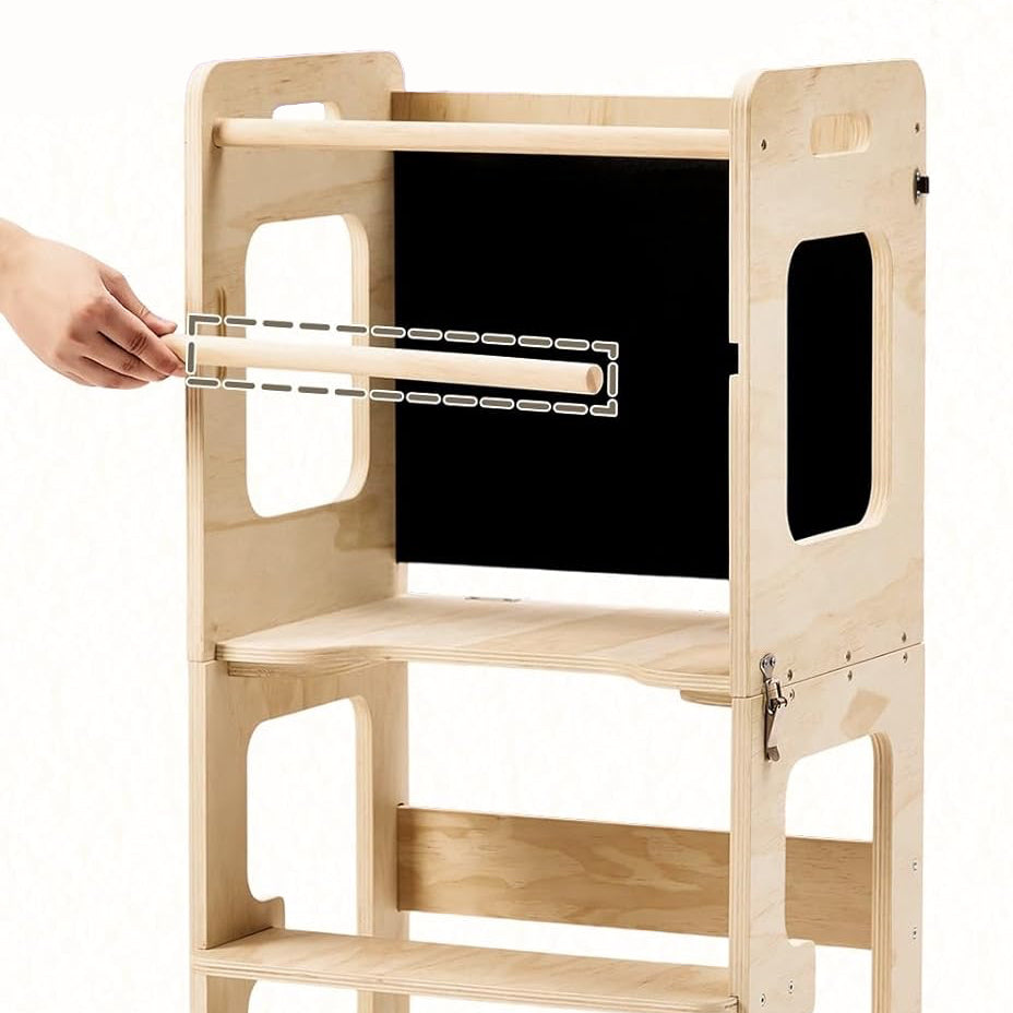 Tour d’apprentissage convertible avec tableau noir et table