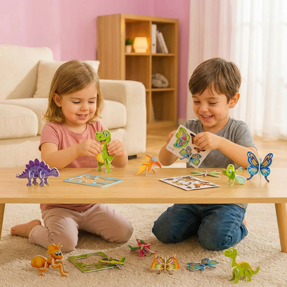 Set de Puzzle Cartoon 3D pour Enfants – Jeu Éducatif & de Motricité