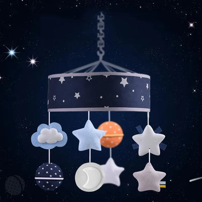 Mobile Musical Bébé pour Lit avec Étoiles et Boîte à Musique