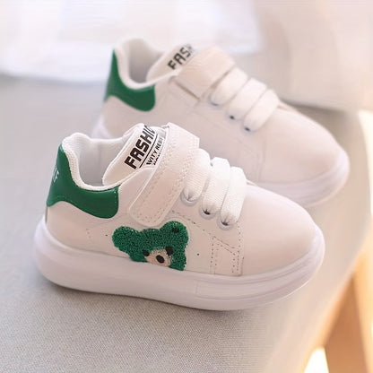 Chaussures Premiers Pas Bébé Antidérapantes – Motif Ourson, Semelle Souple, Tailles 21-30