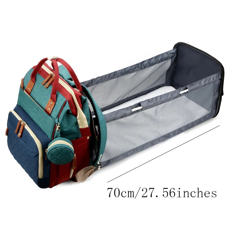 Sac à dos pour bébé 2-en-1 avec matelas à langer – Sac à langer multifonctionnel pour les voyages