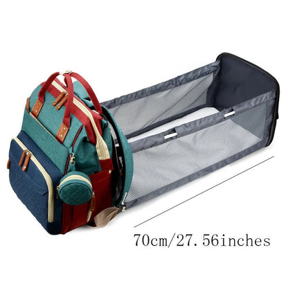 Sac à dos pour bébé 2-en-1 avec matelas à langer – Sac à langer multifonctionnel pour les voyages