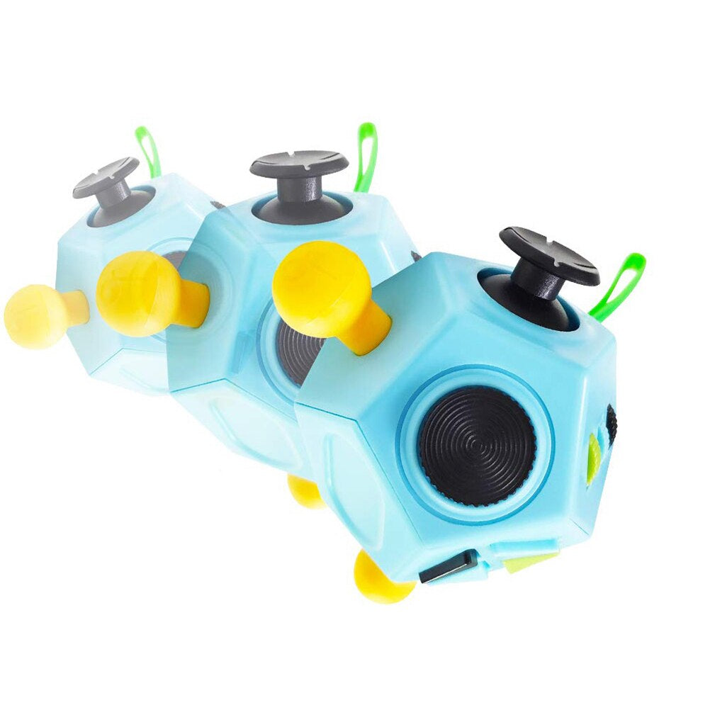 Cube Anti-Stress 12 Faces – Jouet Sensoriel de Relaxation & Concentration pour Enfants et Adultes