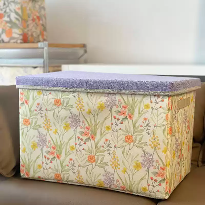 Lot de 6 boîtes de rangement pliables avec couvercle empilable
