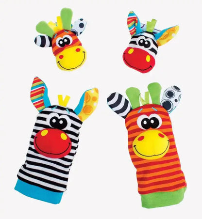 Hochets Bébé Animaux – Jouets d’Éveil Sensoriels avec Chaussettes Hochet Montessori pour Nouveau-Nés et Tout-Petits
