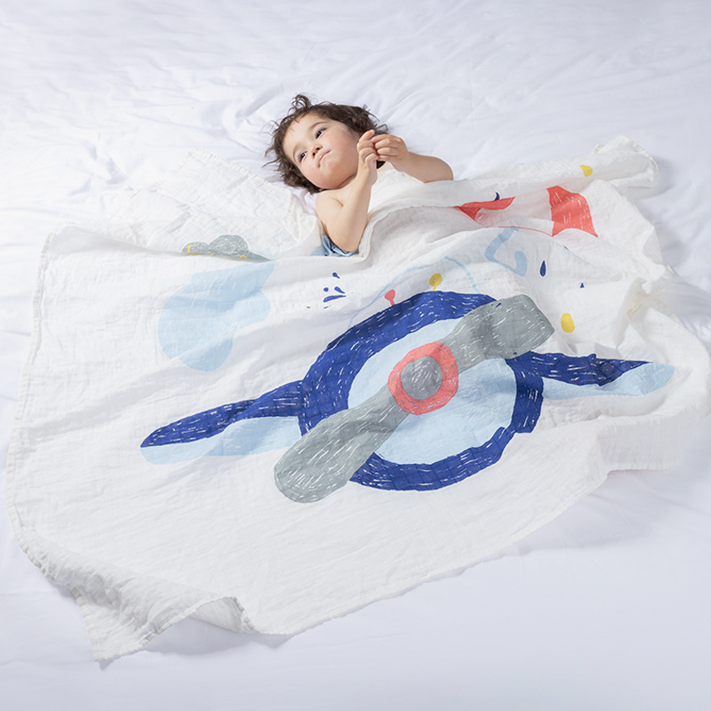 Couverture Bébé avec Lange en Mousseline – Set d’Emmaillotage Doux pour Nouveau-Né