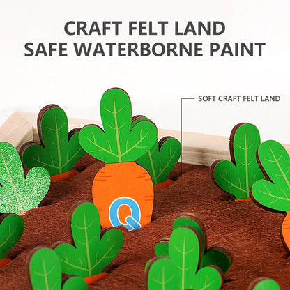 Ferme Montessori en bois pour apprendre l'alphabet – Puzzle des lettres ABC pour enfants