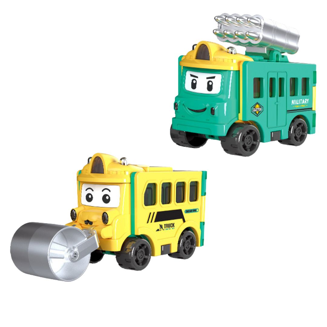 Voitures Transformables 2-en-1 – Jouet Véhicule Évolutif pour Enfants