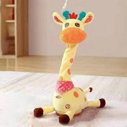 Peluche girafe musicale interactive