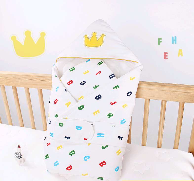 Couverture d’Emmaillotage à Capuche pour Bébé – Couverture d’Enveloppement Douce pour Nouveau-Né