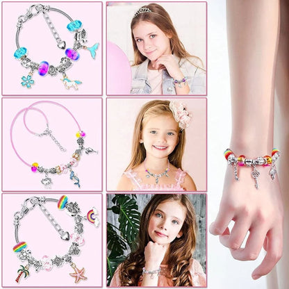 Kit de tressage de bijoux et bracelets pour enfants – Kit de loisirs créatifs de perles à faire soi-même pour enfants