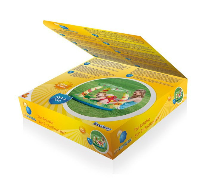 Piscine Bébé Gonflable avec Pare-Soleil Intégré – Baignade Sécurisée & Ombre UV