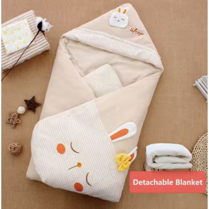Couverture d’Emmaillotage à Capuche pour Bébé – Nid d’Ange Doux pour Nouveau-Né