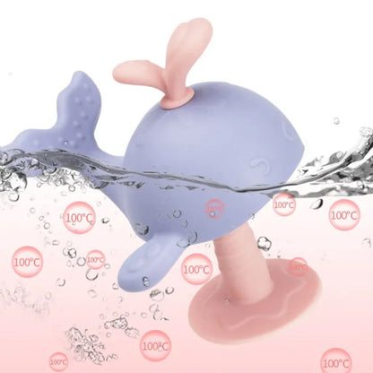 Anneau de Dentition Baleine en Silicone pour Bébé – Jouet de Dentition Sûr et Facile à Saisir