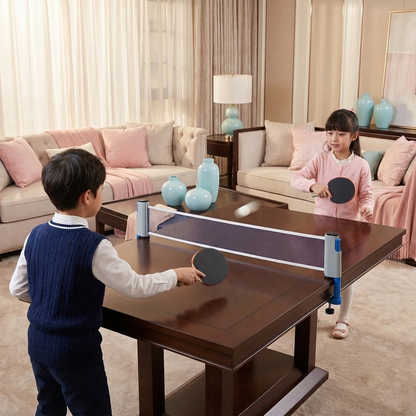 Set de Ping Pong Portable – Filet Universel pour Tous les Tables, Montage en 30 Secondes