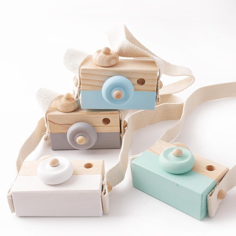 Appareil photo en bois Montessori pour tout-petits – Jeux de rôle et motricité fine