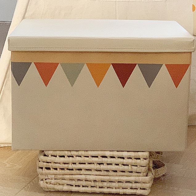 Lot de 6 boîtes de rangement pliables avec couvercle empilable