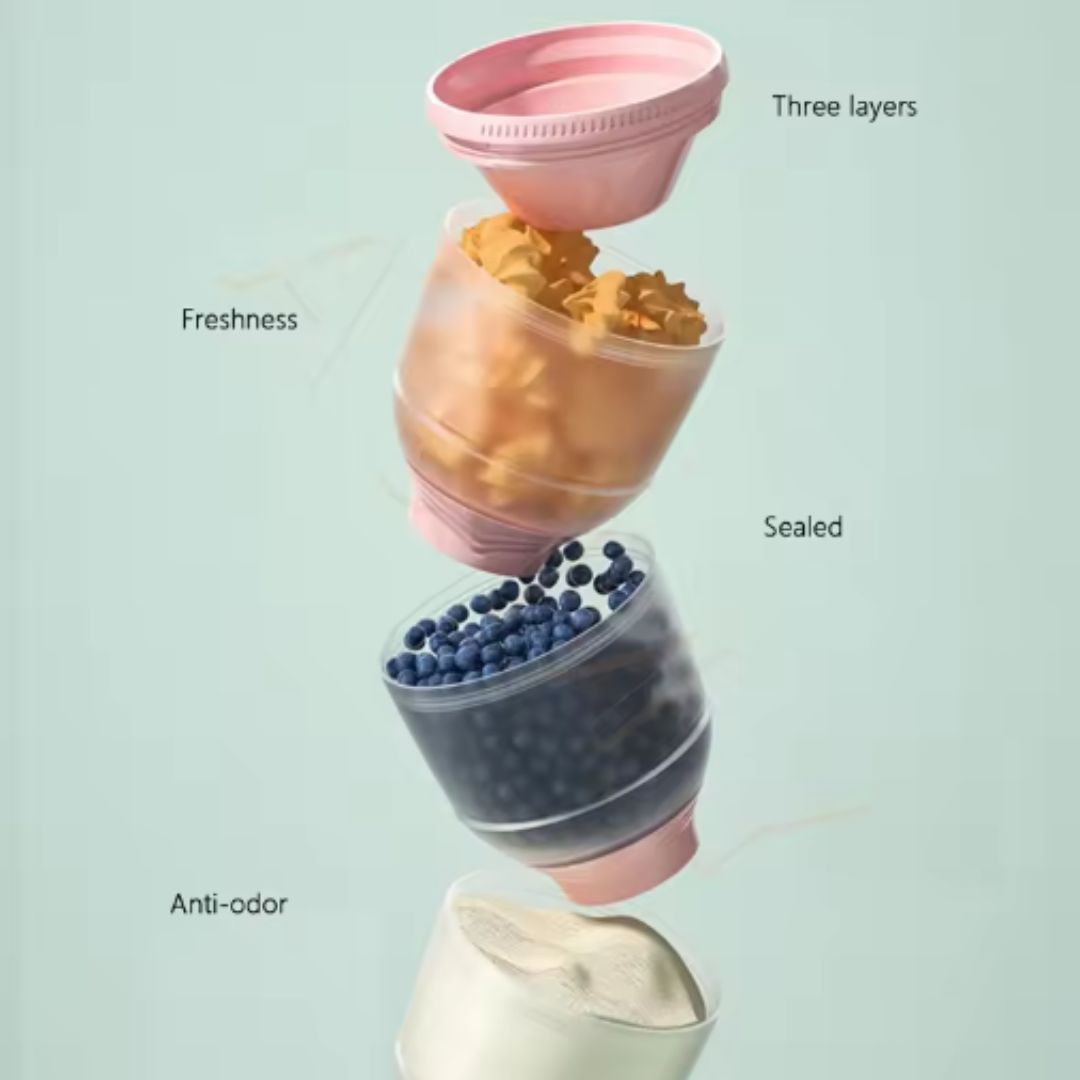 Doseur de Lait en Poudre Bébé Portable pour Snacks et Purée