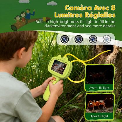 Endoscope pour enfants avec lumière LED – Jouet éducatif STEM pour les petits curieux