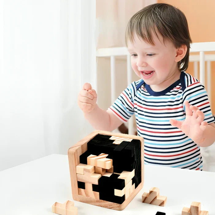 Puzzle 3D en Bois – Jeu de Réflexion et Casse-Tête pour Enfants et Adultes