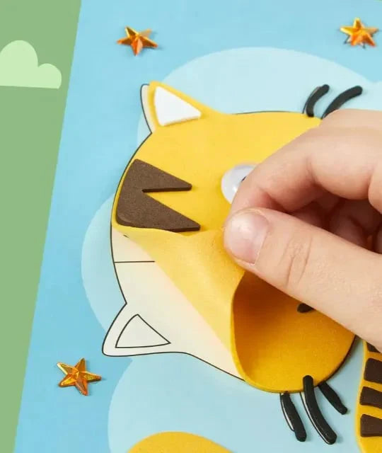 Set de Stickers Animaux 3D pour Enfants – Kit Créatif DIY de Loisirs Créatifs