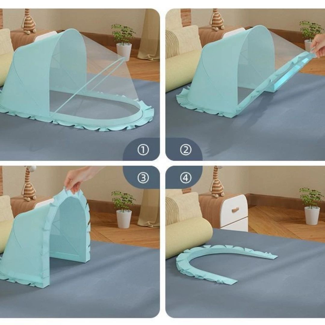 Moustiquaire de Lit Bébé avec Tente de Protection Anti-Moustiques