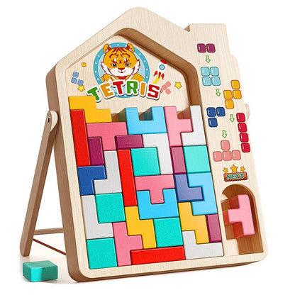 Puzzle Tetris Montessori en bois
