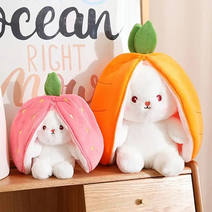 Lapin en peluche 2-en-1 – Peluche et jeu de transformation pour enfants