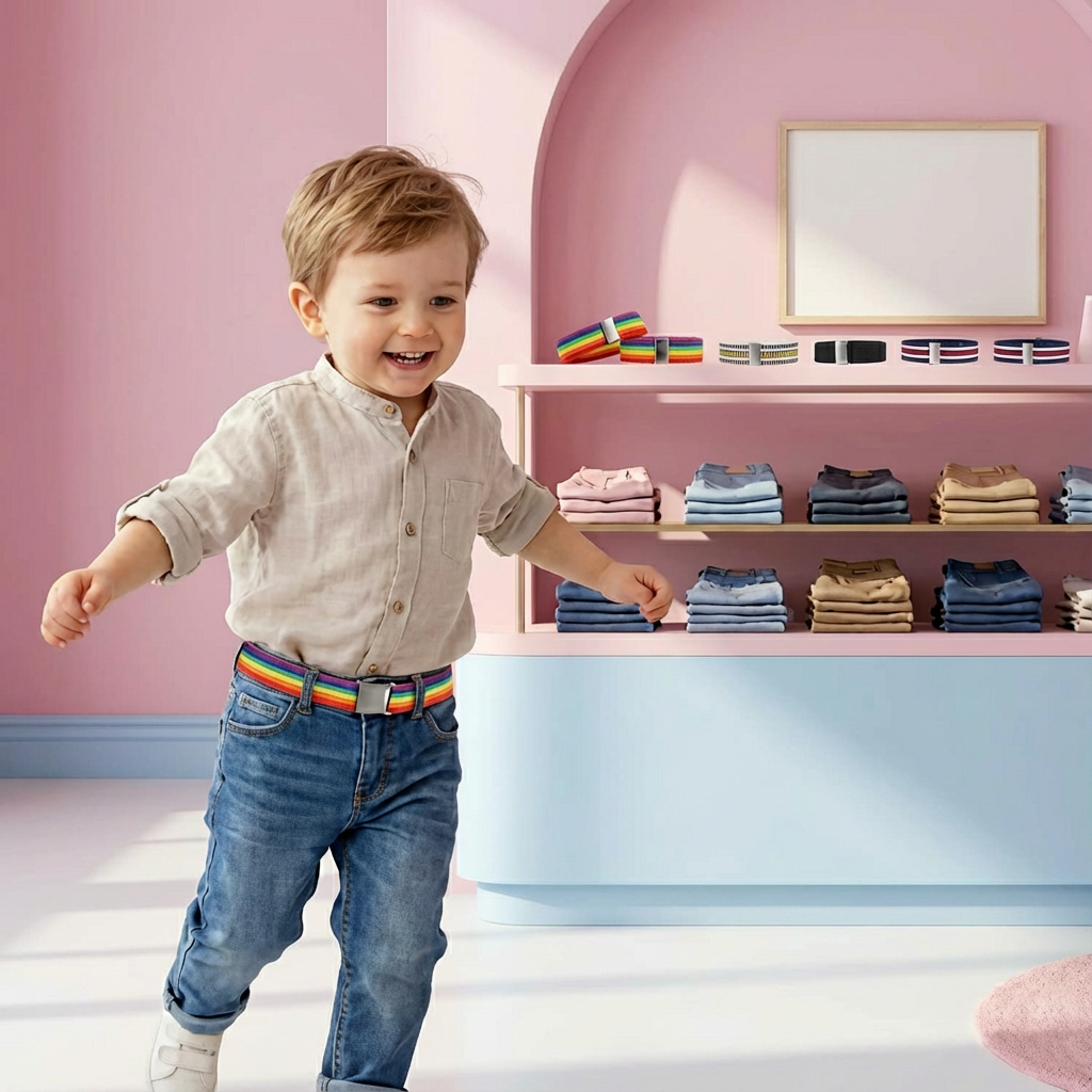 Ceinture Élastique pour Enfants – Sans Boucle, Confortable Toute la Journée, 16 Motifs