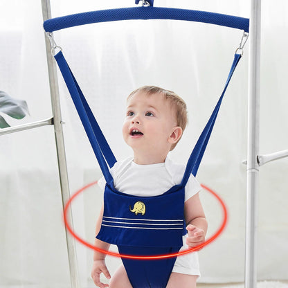 Siège sauteur suspendu pour bébé avec ressort recouvert de tissu