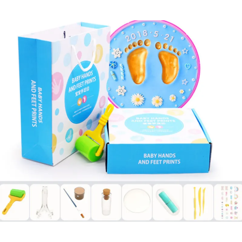 Kit Empreinte Main et Pied Bébé en Argile Souvenir DIY
