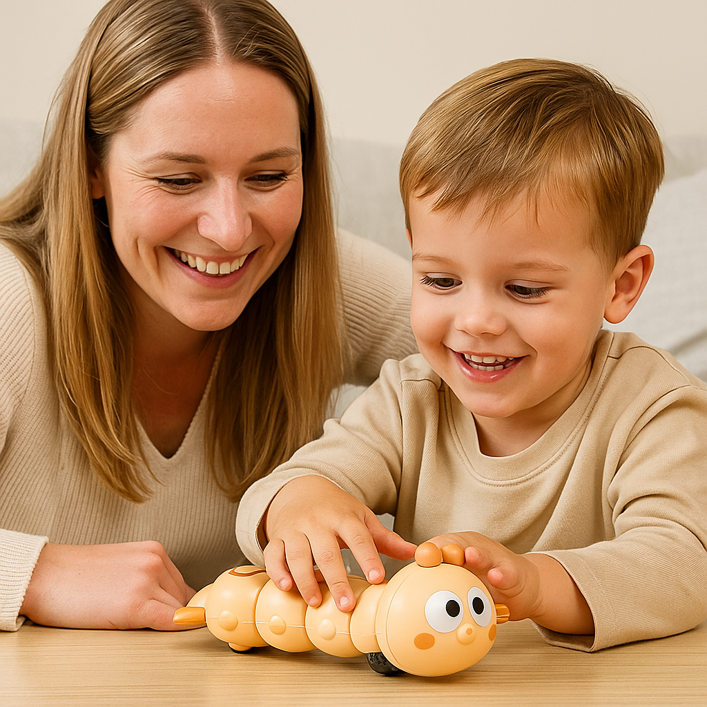 Chenille à Remonter pour Bébé – Éveil, Motricité & Couleurs dès 6 Mois