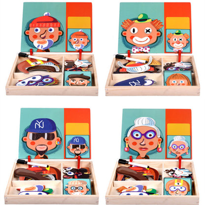 Puzzle magnétique en bois pour enfants