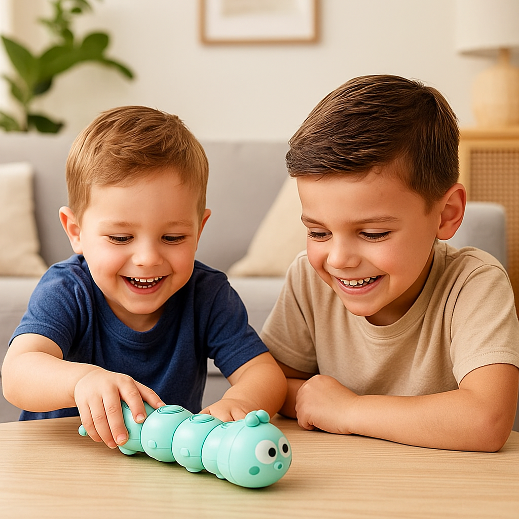 Chenille à Remonter pour Bébé – Éveil, Motricité & Couleurs dès 6 Mois