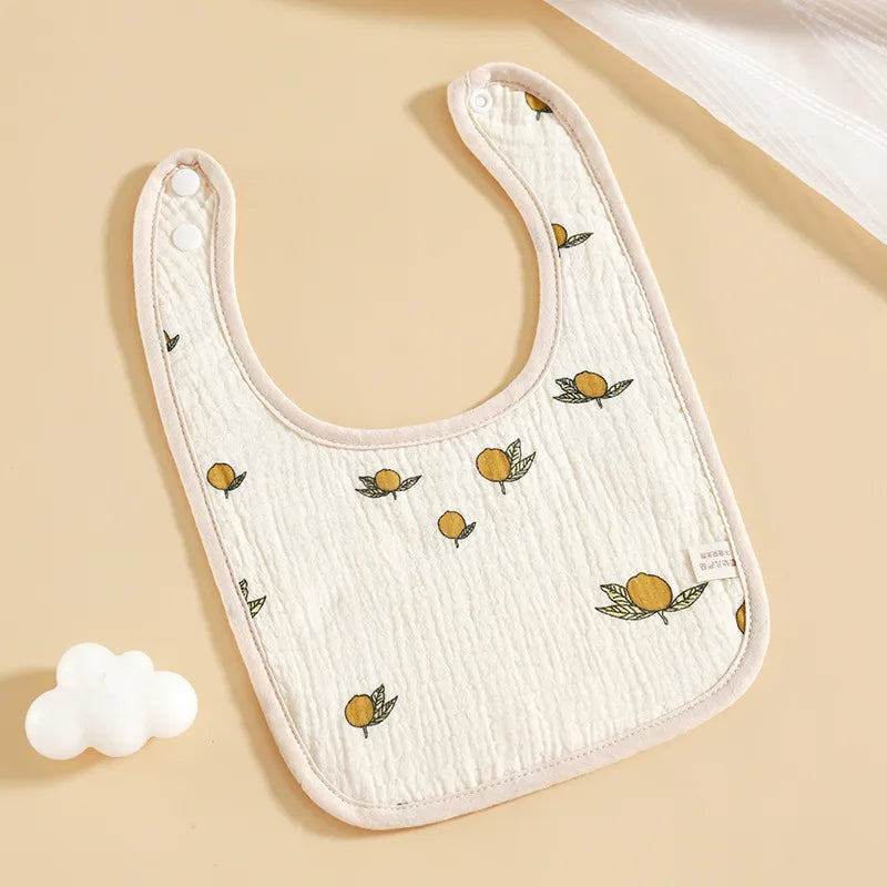 Lot de Bavoirs Bébé en Mousseline avec Fermeture à Pressions