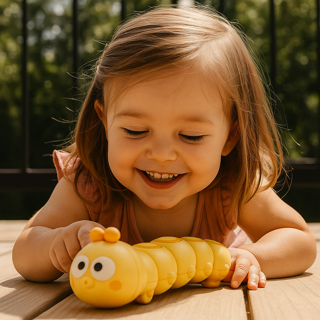 Chenille à Remonter pour Bébé – Éveil, Motricité & Couleurs dès 6 Mois
