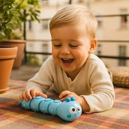 Chenille à Remonter pour Bébé – Éveil, Motricité & Couleurs dès 6 Mois
