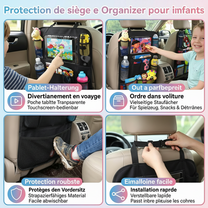 Protection de Siège Auto avec Organisateur – Propreté & Rangement pour Familles