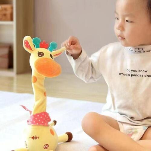 Peluche girafe musicale interactive