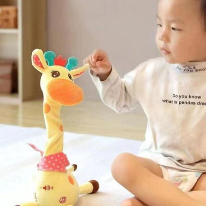 Peluche girafe musicale interactive