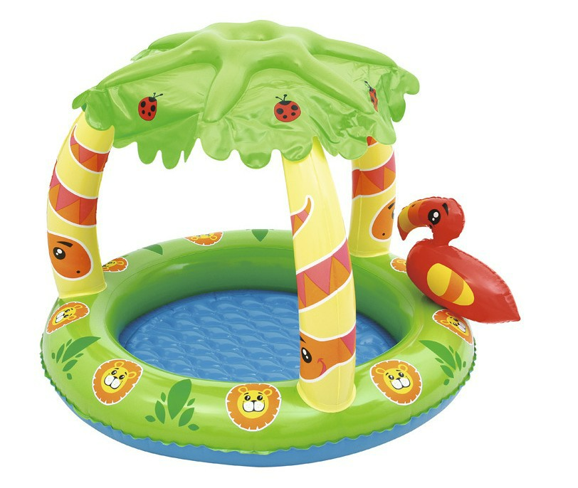 Piscine Bébé Gonflable avec Pare-Soleil Intégré – Baignade Sécurisée & Ombre UV