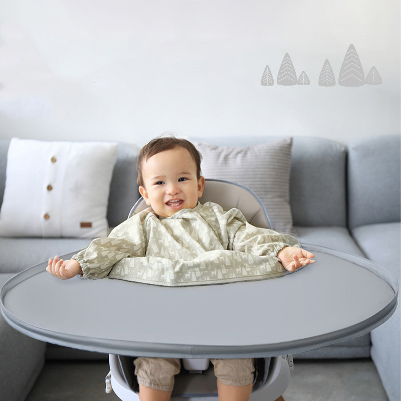 Bavoir Bébé avec Tapis de Table Imperméable pour Chaise Haute