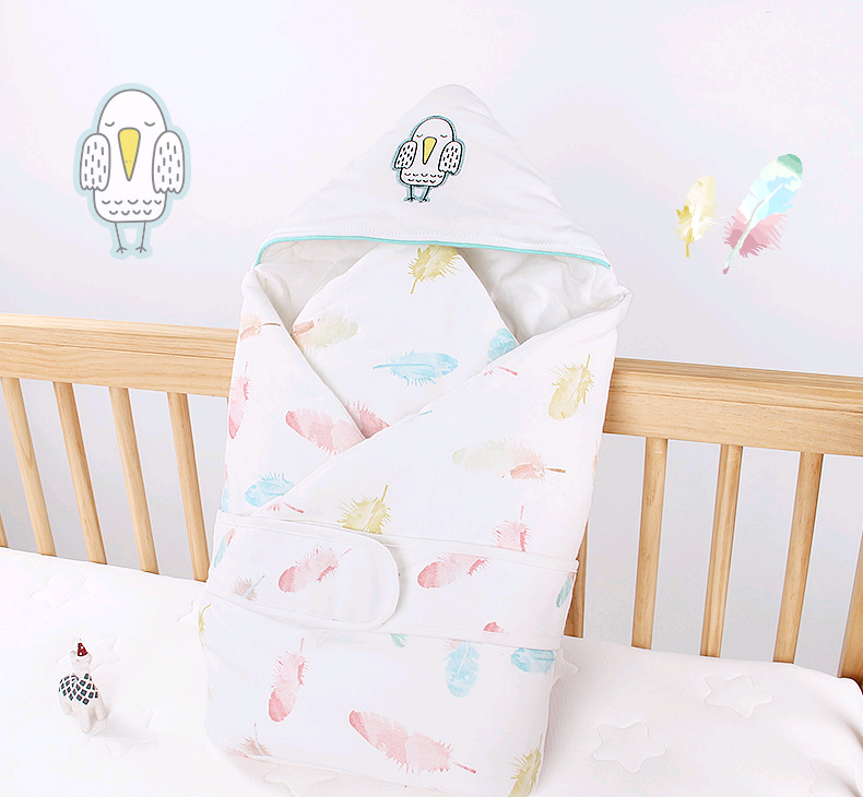 Couverture d’Emmaillotage à Capuche pour Bébé – Couverture d’Enveloppement Douce pour Nouveau-Né