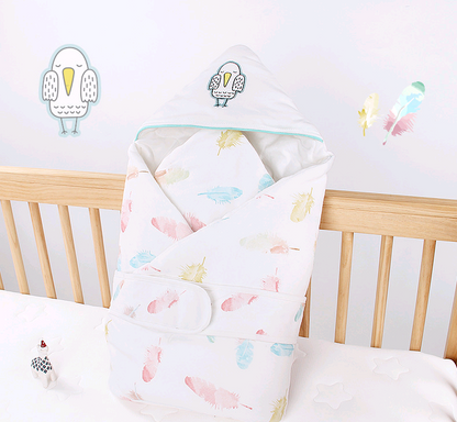 Couverture d’Emmaillotage à Capuche pour Bébé – Couverture d’Enveloppement Douce pour Nouveau-Né