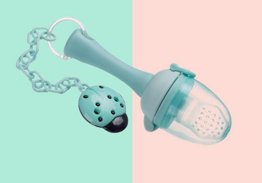 Tétine Grignoteuse Bébé en Silicone – Filet Fruitage & Anneau de Dentition