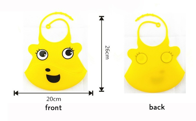 Bavoir Bébé en Silicone Réglable avec Poche Récupératrice