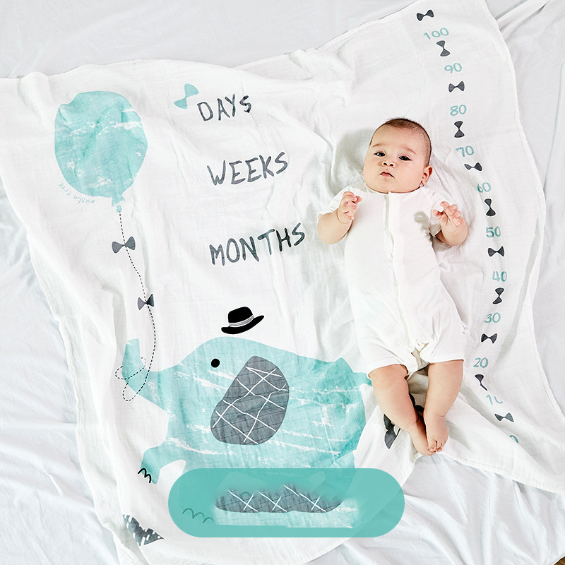 Couverture Bébé avec Lange en Mousseline – Set d’Emmaillotage Doux pour Nouveau-Né