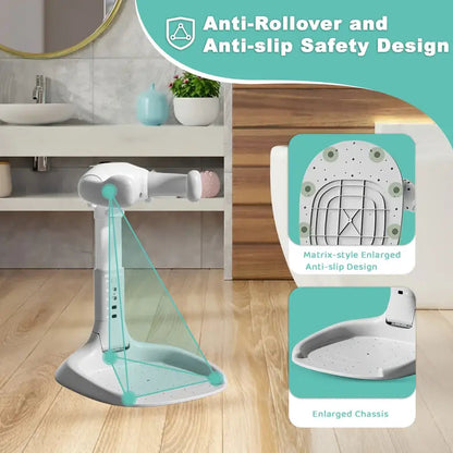 Baignoire antidérapante pour bébé – Baignoire verticale pour tout-petits avec siège de soutien